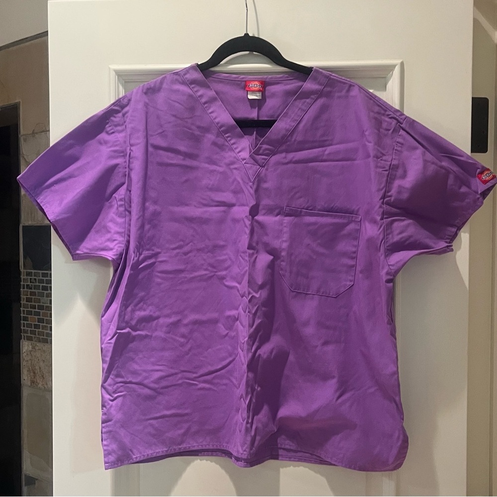 Purple Dickies scrub top size large